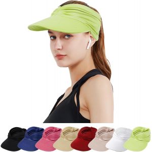 Kal-Visiere Casquette Femme,De Soleil À Large Bord Extérieur,Chapeau De Plage De Protection Solaire Upf50+ Pliable Et À Séchage Rapide,Peut Être Utilisé Pour La Plage,Le Golf,La Course À Pied - Neuf
