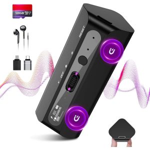 128G Recorder Dictaphone-9800Hrs Enregistreur Vocal Numérique avec Triple Réduction de Bruit AI,30 Jours D'enregistrement Continu,Enregistreur Audio pour Les Réunions/Lecture.[V351] - Neuf