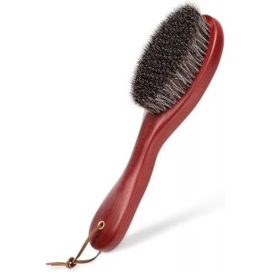 KALANKA-Brosse &agrave; v&ecirc;tements en bois, brosse &agrave; v&ecirc;tements, anti-peluches, brosse &agrave; v&ecirc;tements en poils de cheval, brosse en bois massif avec poign&eacute;e pour enlever facilement les peluches, les peluches, la - Neuf