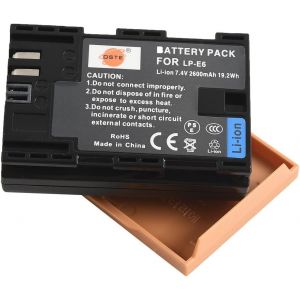 LP-E6 LPE6 Batterie Compatible avec Canon EOS 5D Mark II,EOS 5D Mark III,7D Mark II,7D Mark III,EOS 5DS,EOS 6D,EOS 7D,EOS 60D,EOS 60Da,EOS 70D - Neuf