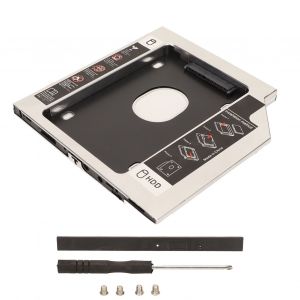 Support pour disque dur 2,5 pouces, 9,5 mm, adaptateur universel pour disque dur SDD/HDD, baie optique pour ordinateur portable, CD, DVD, ROM - Neuf