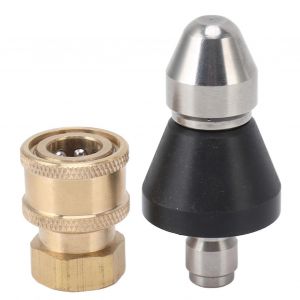Buse De Nettoyage De Tuyau D'&eacute;gout G1 / 4 Acier Inoxydable Durable G3 / 8 Adaptateur De Filetage Femelle Buse De Jet D'&eacute;gout &Agrave; Pression - Neuf