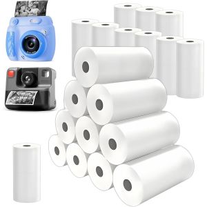 YEMAESRE-Lot De 20 Rouleaux De Papier Thermique Pour Appareil Photo D'Enfant, 57 Mm, Papier D'Impression Thermique, Blanc, Zéro Encre, Pour Appareil Photo D'Imprimante Instantanée - Neuf