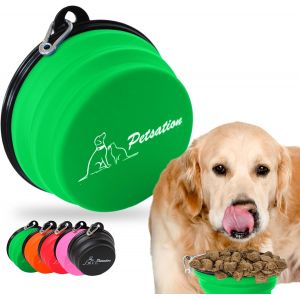Cmws-Petsation Gamelle Pliable De Voyage Pour Chien [L'original] Gamelle De Voyage, Gamelle De Nourriture Et Bol D'eau Pour Chien - Gamelle De 1000 Ml, Id&eacute;ale Pour Les Voyages, Les Promenades - L&eacute;g&egrave;r - Neuf