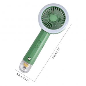 Mini ventilateur de poche portable avec humidificateur, veilleuse, rechargeable, pliable et silencieux, pour voyage, bureau, interieur et exterieur - Neuf