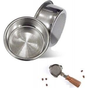 KAL-Lot De 2 Paniers Filtrants Convexes Pour Filtre À Expresso Sans Fond -Réutilisable -En Acier Inoxydable -Précision (54 Mm) - Neuf