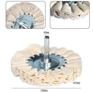 Meule de polissage en coton 80mm pour le meulage de surface,le polissage du métal,des bijoux,du bois,des plastiques,de la céramique,du verre,des outils abrasifs - Neuf