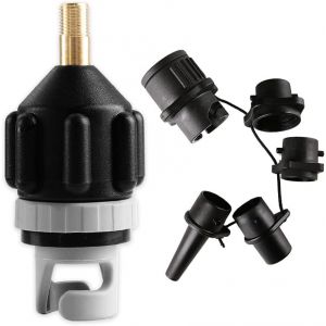 Letnerny-Adaptateur De Pompe À Air, Convertisseurs De Valve D'air, Embout De Valve Multifonction Sup Avec 1 Buse De Valve D'air Pour Bateaux Pneumatiques, Stand Up, Paddle Et Kayaks - Neuf