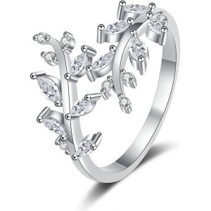 Kahfl-Bague Femme Anneau En Strass Et Branches Bagues Design Cr&eacute;atif &Agrave; La Mode Pour Quotidien F&ecirc;te Voyage - Neuf