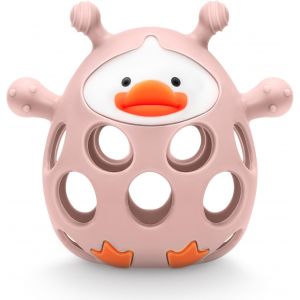 Anneau Dentition B&eacute;b&eacute; R&eacute;frig&eacute;rant-Mitaine De Dentition En Silicone Alimentaire Sans Bpa,Gant &Agrave; M&acirc;chouiller Pour Pouss&eacute;e Dentaire,Jouet Dentition B&eacute;b&eacute;,Pour Bebe Garcon Fille (1 Pi&egrave;ce Rose) - Neuf