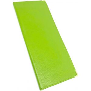 TRAHOO-- Pochette Porte ch&eacute;quier Long - Porte Carte cr&eacute;dit, Billet - Talon &agrave; Gauche - en Cuir (Cuir, Vert anis) - Neuf