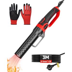 Ulteronixshop-Allume-Charbon &eacute;lectrique 2000 W avec c&acirc;ble de 3 m, mont&eacute;e en temp&eacute;rature jusqu'&agrave; 700 &deg;C en 60 Secondes, soufflerie d'air pour Barbecue, chemin&eacute;e &agrave; Bois, Gants Inclus - Neuf