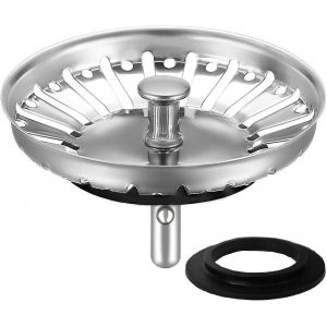 Eryi-Bouchon Evier Cuisine 84mm - Filtre Evier Cuisine - Bonde Evier Cuisine Inox,2 Joints De Rechange Originaux Pour Évier De Cuisine - Neuf