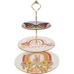Support &Agrave; Dessert Peinture Diamant 3 Niveaux 25x32cm Diamant Painting Stand De G&acirc;teaux Broderie Diamant &Agrave; Plusieurs Niveaux P&acirc;tisserie Tour D'exposition Diamond Painting Ornements Papillon - Neuf