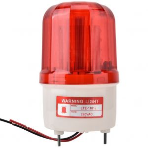 Feu d'avertissement d'urgence rotatif a LED 5 W avec avertisseur sonore (AC 110 V) - Neuf