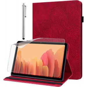 Kal-Coque Pour Lenovo Tab M10 Tb-X605/Tb-X505, Flip Cover Avec Support Et Fente Pour Carte Étui En Cuir Coque Pour Lenovo Tab M10 Tb-X605f/ Tb-X505f 10,1 Pouces Coque (Rouge) - Neuf
