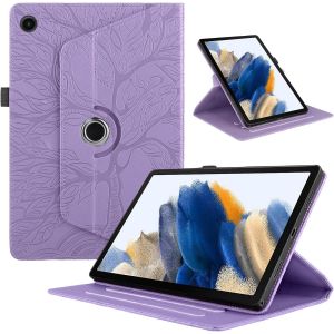 KAL-Coque Pour Tablette Lenovo M10 Plus (2Nd Gen) 10.3"" 2020 (Tb-X606F/Tb-X606X) Tablette Coque &Eacute;tuis Cuir 360&deg;Rotatif Multi-Angle Stand Flip Housse Cover Lenovo M10 Plus Gen 2,Violette Arbres - Neuf