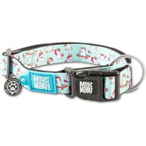 Eryi-Max & Molly Collier Pour Chien Et Chiot Avec Boucle D'alimentation, Style Amusant Pour Chiens Et Chiots De Petite, Moyenne Et Grande Taille, Imperméable, Confortable, Réglable, Avec Code Qr Gotc - Neuf