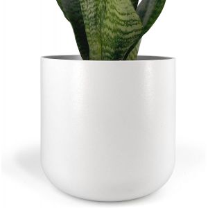 Lbgwp60-Légant Pot Pour Orchidées En Terre Cuite | Blanc Mat | Diamètre 14 Cm, Hauteur 13 Cm | Pot Décoratif Pour Plantes Succulentes, Fleurs, Bonsaï | Élégant Cache-Pot D'intérieur Moderne - Neuf