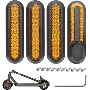 4pcs Scooter Wheel Cover, Scooter Wheel Cover Reflector Band, Reflective Rear Wheel Covers For Xiaomi M365, Pro, 1s, Essential, Pro2, Mi3 (Yellow) - Neuf