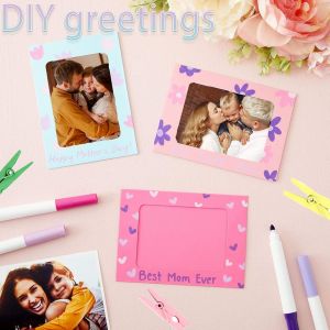 30 Pi&egrave;ces Cadres Photo En Papier Multicolores,Cadre Photo En Papier 11.5 * 15.5Cm Diy Cadre Photo Carton,Cadre Album Suspendu Pour La D&eacute;coration De La Maison,De La Salle De Classe Et Du Bureau - Neuf