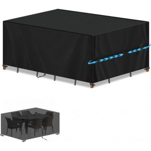 Bache Table Exterieur,Housse De Protection Salon De Jardin Impermeable,Housse Protection Table De Jardin Exterieur Avec Cordon De Serrage,Anti-Uv 420d Oxford Housse Table Jardin 150x80x70cm - Neuf