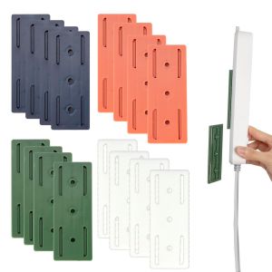 Support de Prise Auto-adh&eacute;sif Support Mural Prise Fixateur pour Organiser Prise Routeur T&eacute;l&eacute;commande 4 Couleurs 8 Pi&egrave;ces - Neuf