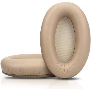 KAL-Coussinets De Rechange Wh1000Xm3 Pour Casque Sony Wh-0Xm3 En Mousse À Mémoire De Forme Souple -En Cuir Protéiné -Pièce De Réparation (Argenté) - Neuf