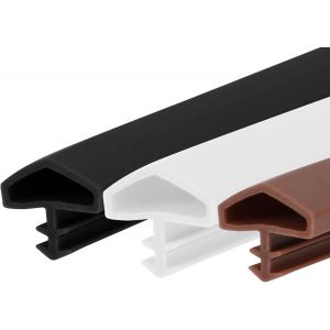 Joint de porte,en caoutchouc TPE,largeur de rainure : 4 mm,largeur de feuillure : 12 mm,joint de porte d'intérieur (10 m,blanc) - Neuf