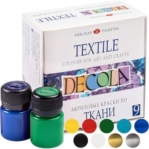 Nevskaya Palitra - Lot De Peintures Textile | 9 X 20 Ml | R&iquest;&iquest;Sistant Au Lavage | Grande Qualit&iquest;&iquest; - Neuf