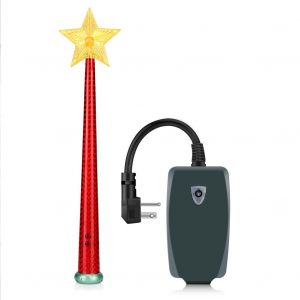 HJLIAN Prise de courant avec telecommande sans fil, interrupteur electrique a distance etanche et robuste pour decoration - Neuf