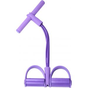 Corde De Tension Multifonctionnelle 4 Tubes &Eacute;lastique Fitness Avec P&eacute;dales Poign&eacute;es &Eacute;lastique Sit Up Pull Corde &Eacute;quipement D'entra&icirc;nement Pour Jambes Bras Jambes Minceur - Neuf