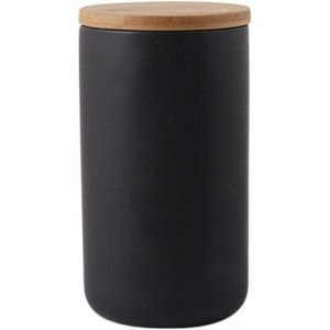 Cmws-Boîte De Conservation Alimentaire Au Design Moderne Avec Couvercle Hermétique En Bois, Boîte De Rangement En Céramique, Boîte De Conservation Pour Café, Sucre, Thé, Épices, Etc - Neuf