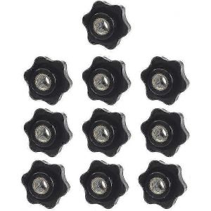 M6 Noir Plastique Star Shape T&ecirc;te Femelle File Serrant Knob M6 Knob Grip Poign&eacute;e Pour Machine-Outilnois10 Pcs - Neuf