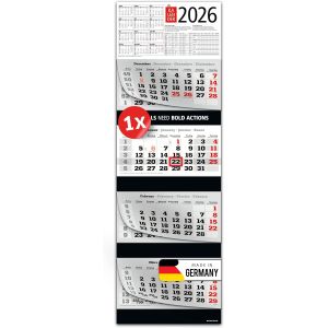 Primus Print Calendrier mural XXL 2026 - Calendrier mural 4 mois - Avec curseur de date, calendrier &iquest;&iquest; suspendre - Avec jours f&iquest;&iquest;ri&iquest;&iquest;s et vacances - Diff&iquest;&iquest;rents motifs - 1 calendrier - Neuf