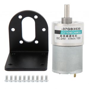 XYONG Moteur a engrenages CC Micro petit, faible vitesse, grande torsion, aimant permanent 24 V XD37GB3530, support (100 tr/min) - Neuf