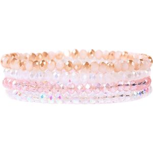 Kalsw-Bracelet Boho,Bracelets En Cristal,Bracelets En Perles En Pierre Cristalline Multicouches Pour Femmes Multicouches Bracelet Pour Femme - Neuf
