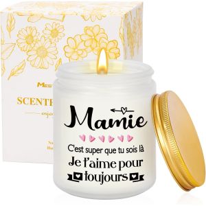 Trahoo-Id&eacute;es Cadeau Pour Mamie, Bougies Parfum&eacute;es Originales Cadeaux D'anniversaire Pour Grand M&egrave;res, Cadeaux De No&euml;l F&ecirc;te Des Grand M&egrave;re Bougies Lavande Pour Femmes - Neuf