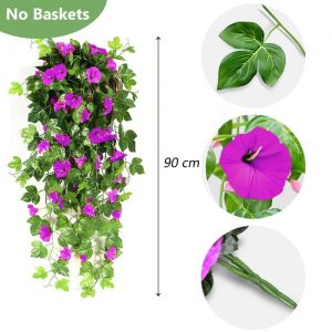 2 Pi&egrave;ces Artificielle Fleur Feuille Plante Grimpante Vigne Plante Suspendue Fausse Lierre Int&eacute;rieure Ext&eacute;rieure Artificielle - Neuf