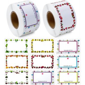 Etiquettes Autocollantes Bocaux 500 Pi&egrave;ces Etiquettes Adh&eacute;sives Etiquette Confiture, Vierge &Eacute;tiquettes Autocollante Inscriptibles Pour Pots, Confitures, Bouteilles, Sacs - Neuf