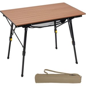 Ulteronixshop-Table De Camping Pliable R&eacute;glable En Hauteur - Charge Maximale : 60 Kg - En Aluminium - 90 X 53 Cm - Pour 4 Personnes - Table De Camping Pliable L&eacute;g&egrave;re - Neuf