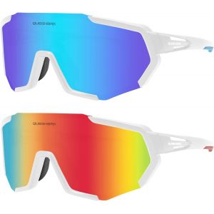 Subzonal-Lot De 2 Lunette Velo, L&eacute;ger & Antid&eacute;rapante & Tr90 Cadre & Protection Uv400, Lunette Running Homme Femme, Pour Cyclisme Conduite Golf Baseball Volleyball - Neuf