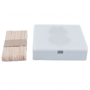 Hjlian Moule En Silicone Gris, Mignon, Pour Glaces Maison, Avec Couvercle Et Batonnet En Bois, Pour Homedragon - Neuf