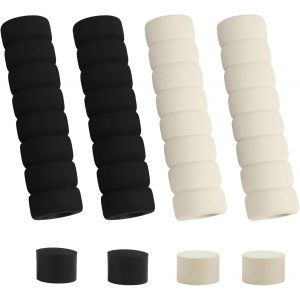 Lot De 4 Butoirs De Poign&eacute;e De Porte - Protection Murale - En Mousse Eva - Noir Et Blanc - S&eacute;curit&eacute; Enfant - Neuf