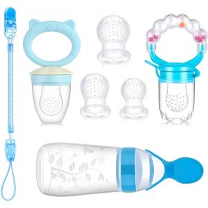 Sucette Fruit Pour Bebe Baby Feeder Tetine Grignoteuse B&eacute;b&eacute; En 3 Tailles (Bleu Nouveau) - Neuf