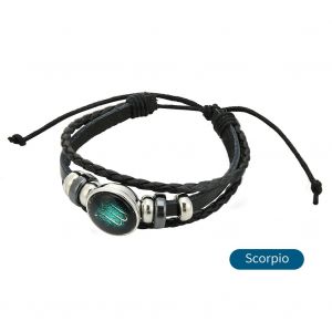 Bracelet En Pierre Pu, Bracelet Classique A La Mode, Reglable, Bracelet De Poignet, Bracelet Scorpius - Neuf