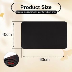 Tzf-Tapis Vaisselle Absorbant, Tapis Egouttoir Vaisselle, 60 X 40 Cm, Tapis D'égouttement Pour Machine À Café, Tapis Evier Cuisine Tapis D'égouttement Pour Machine À Café, Cuisine, Évier (Noir) - Neuf