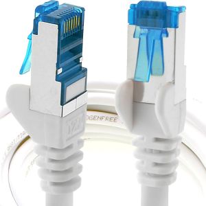 Câble Réseau Cat6A Cat6 Cat6 10 Gbit/S 3 M | Blanc - 1 Pièce | Cat 6A | S-Ftp | Double Blindage[BLE7110738] - Neuf