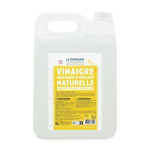 La Compagnie du Bicarbonate - Vinaigre Blanc Menager Fran&ccedil;ais - 5L - 9,5&deg; Acide Ac&eacute;tique Puissant au Citron - T&acirc;ches M&eacute;nag&egrave;res, Bricolage, Lessive, D&eacute;tartrage, Salle de Bain - Neuf