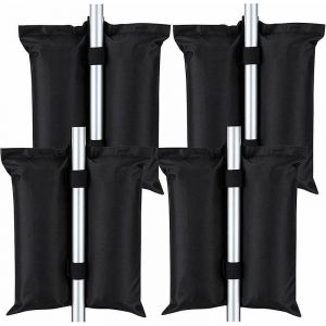 Lot de 4 sacs de lestage pour tonnelle, sacs de sable robustes 420D pour tente à baldaquin escamotable, parasols, parasols de terrasse, échelles de jardin - Neuf